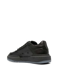 schwarze Leder niedrige Sneakers von Paul Smith