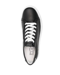 schwarze Leder niedrige Sneakers von Cult