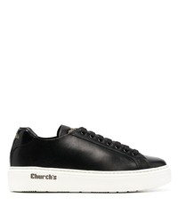 schwarze Leder niedrige Sneakers von Church's