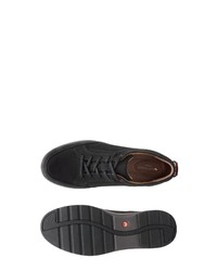 schwarze Leder niedrige Sneakers von Clarks