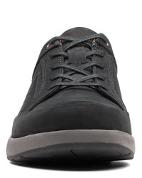 schwarze Leder niedrige Sneakers von Clarks