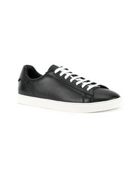 schwarze Leder niedrige Sneakers von DSQUARED2