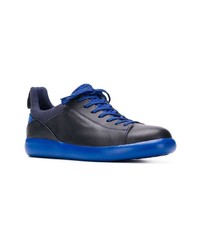 schwarze Leder niedrige Sneakers von Camper