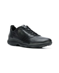 schwarze Leder niedrige Sneakers von Geox