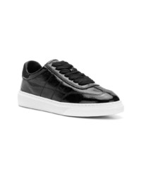 schwarze Leder niedrige Sneakers von Hogan