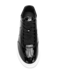 schwarze Leder niedrige Sneakers von Hogan