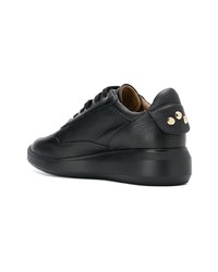 schwarze Leder niedrige Sneakers von Geox