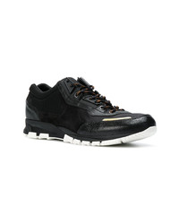 schwarze Leder niedrige Sneakers von Lanvin