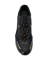 schwarze Leder niedrige Sneakers von Lanvin