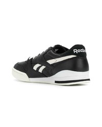 schwarze Leder niedrige Sneakers von Reebok