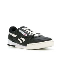 schwarze Leder niedrige Sneakers von Reebok