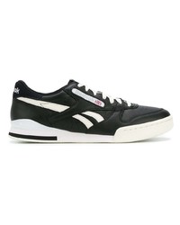 schwarze Leder niedrige Sneakers von Reebok