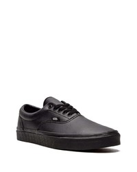 schwarze Leder niedrige Sneakers von Vans