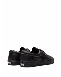 schwarze Leder niedrige Sneakers von Vans