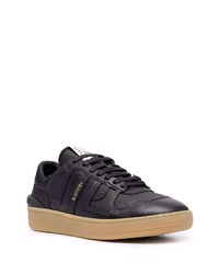 schwarze Leder niedrige Sneakers von Lanvin