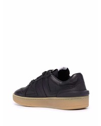 schwarze Leder niedrige Sneakers von Lanvin