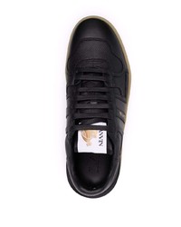 schwarze Leder niedrige Sneakers von Lanvin