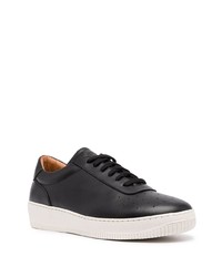 schwarze Leder niedrige Sneakers von Unseen Footwear