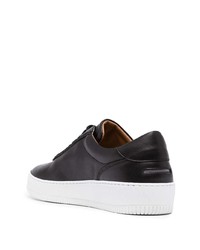 schwarze Leder niedrige Sneakers von Unseen Footwear