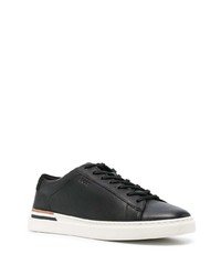 schwarze Leder niedrige Sneakers von BOSS