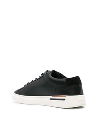 schwarze Leder niedrige Sneakers von BOSS