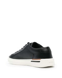 schwarze Leder niedrige Sneakers von BOSS