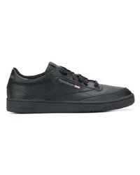 schwarze Leder niedrige Sneakers von Reebok