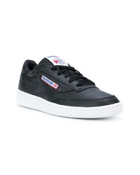 schwarze Leder niedrige Sneakers von Reebok