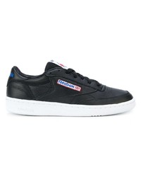 schwarze Leder niedrige Sneakers von Reebok