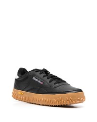 schwarze Leder niedrige Sneakers von Reebok