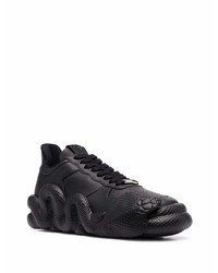 schwarze Leder niedrige Sneakers von Giuseppe Zanotti