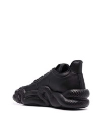 schwarze Leder niedrige Sneakers von Giuseppe Zanotti