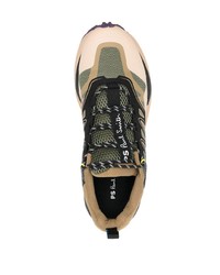 schwarze Leder niedrige Sneakers von PS Paul Smith