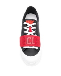 schwarze Leder niedrige Sneakers von Gcds