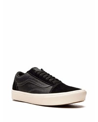 schwarze Leder niedrige Sneakers von Vans