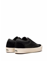 schwarze Leder niedrige Sneakers von Vans