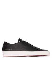 schwarze Leder niedrige Sneakers von Common Projects