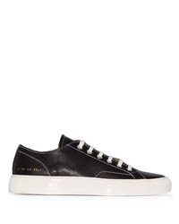 schwarze Leder niedrige Sneakers von Common Projects