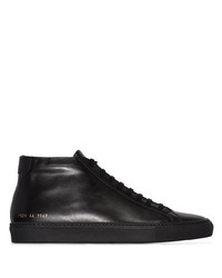 schwarze Leder niedrige Sneakers von Common Projects