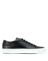 schwarze Leder niedrige Sneakers von Common Projects