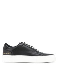 schwarze Leder niedrige Sneakers von Common Projects