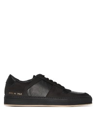 schwarze Leder niedrige Sneakers von Common Projects