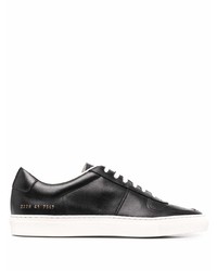 schwarze Leder niedrige Sneakers von Common Projects