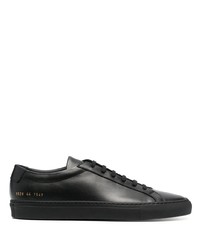 schwarze Leder niedrige Sneakers von Common Projects