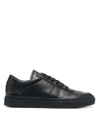 schwarze Leder niedrige Sneakers von Common Projects