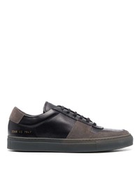 schwarze Leder niedrige Sneakers von Common Projects