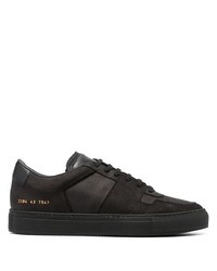 schwarze Leder niedrige Sneakers von Common Projects