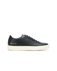 schwarze Leder niedrige Sneakers von Common Projects