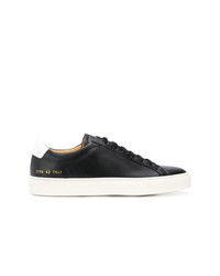 schwarze Leder niedrige Sneakers von Common Projects