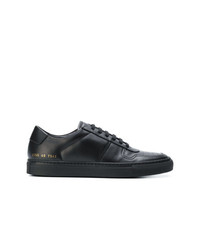 schwarze Leder niedrige Sneakers von Common Projects